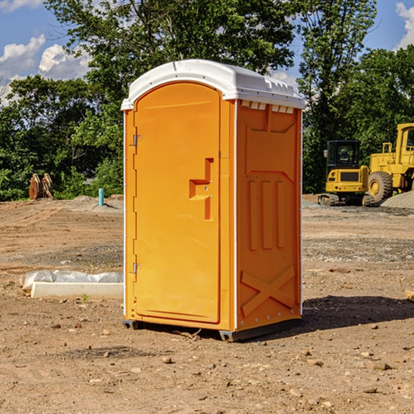 how often are the portable restrooms cleaned and serviced during a rental period in Nancy KY